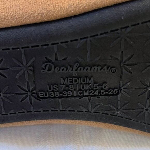 DEARFOAMS | Moccasins Tan with tassels Fabric back-NEW w/o Box - Picture 8 of 11